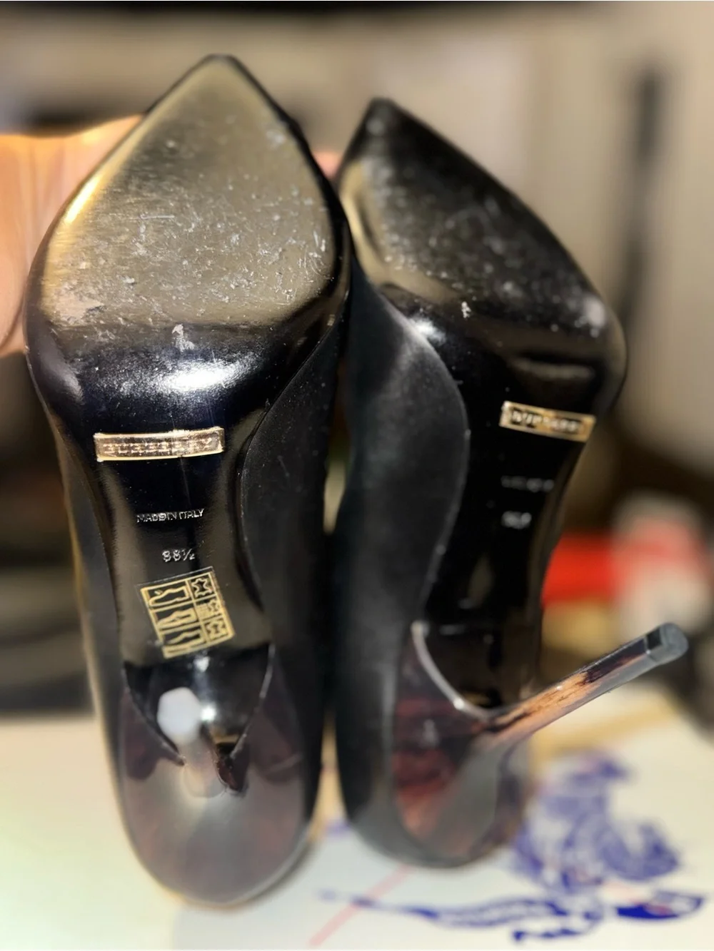 Burberry Black Pointed-Toe Stiletto Pumps-EXCELLENT CONDITION
